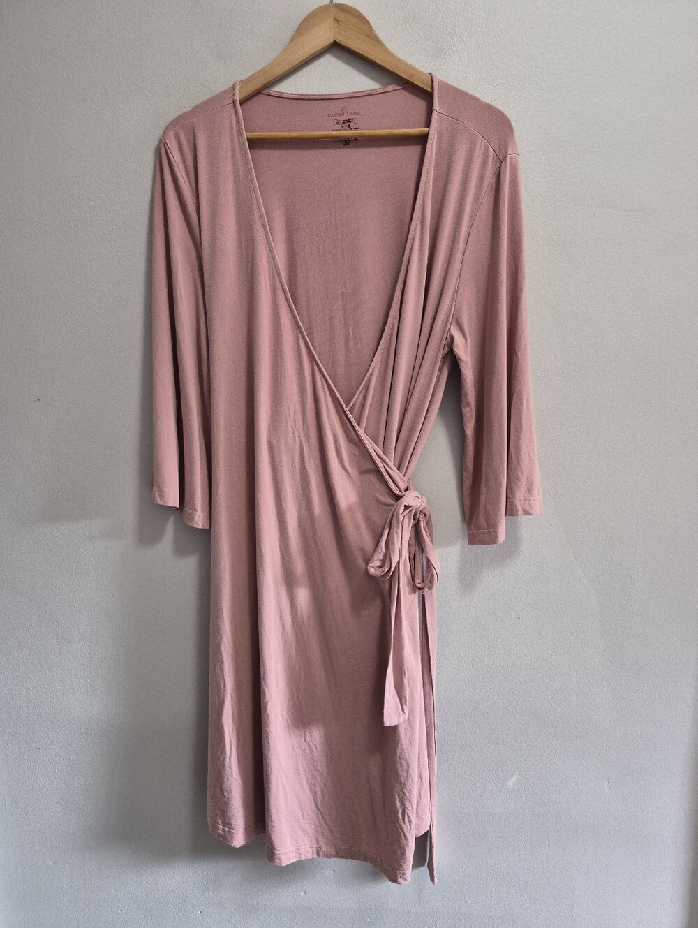 Caden Lane Bamboo Blend Maternity Nursing Robe Mauve One Size